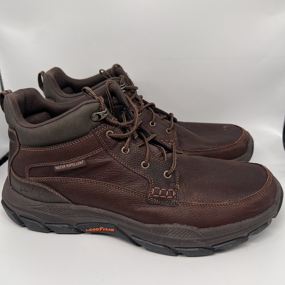 Men's SKECHERS Relaxed Fit Respected Boswell Boots Shoes 13 Water Repellent Mid